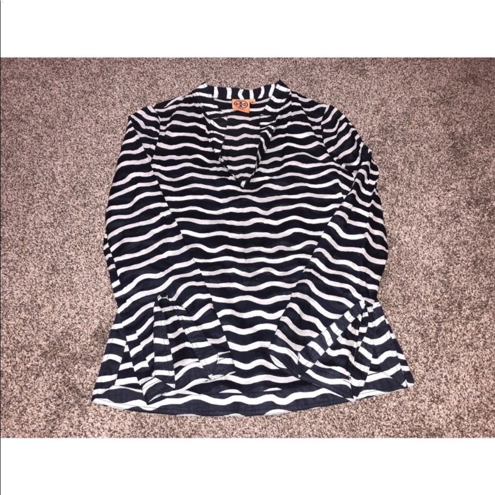 Tory Burch Sequence Tunic Navy White - image 5